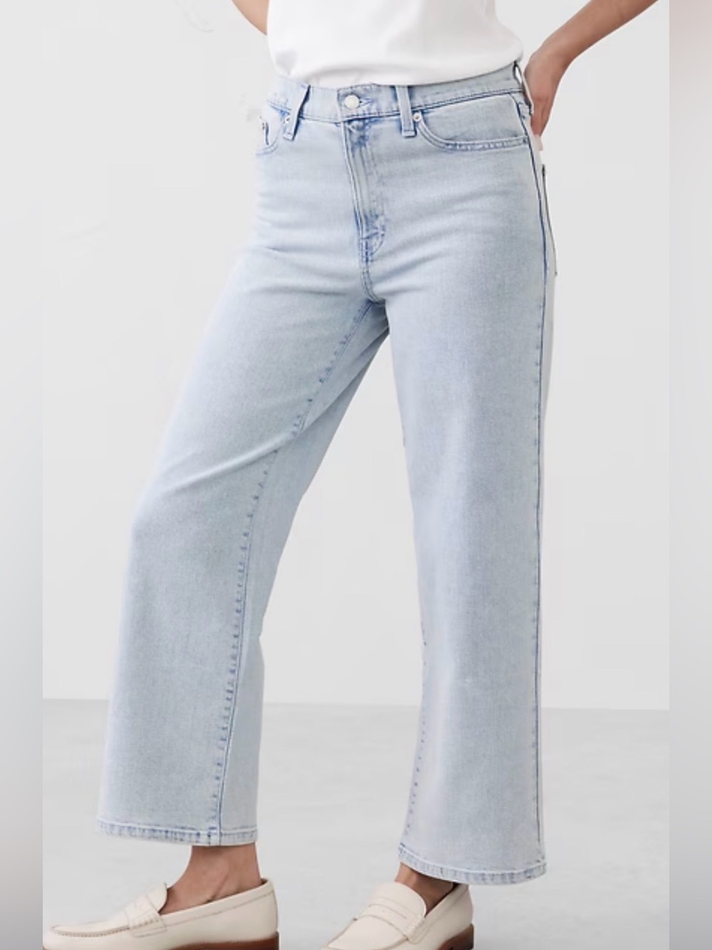Banana Republic Factory Straight Leg Cropped High Rise Denim